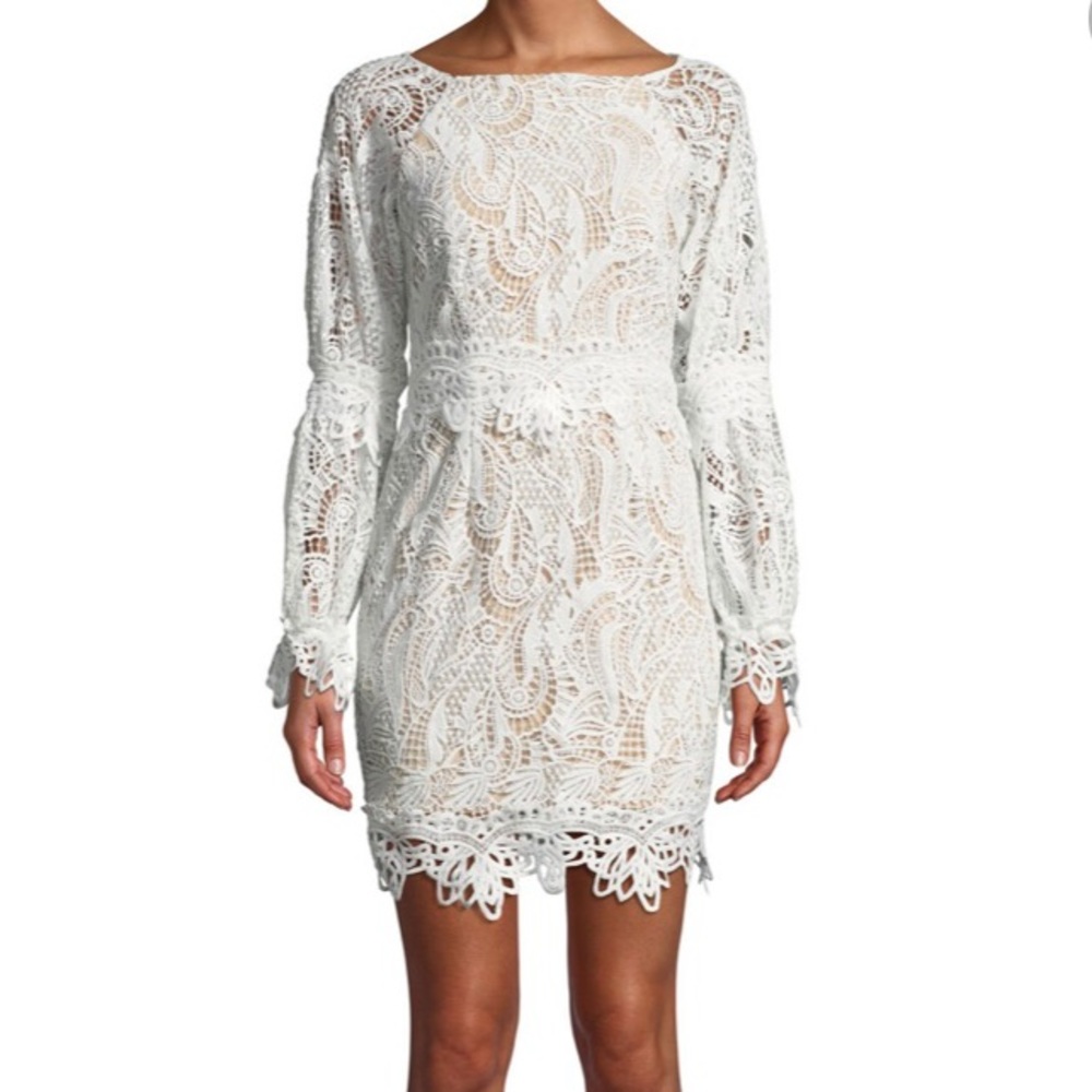 Worn once: Elliat long sleeve white lace dress